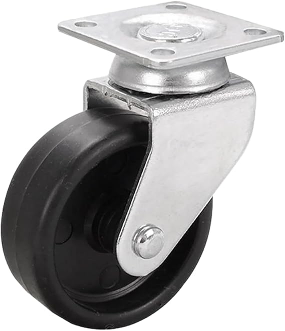 Badem10 Mobilya Ofis Koltuk Tekeri Vidalı Yük Taşıma Alışveriş Sepeti Tablalı Teker 50 MM x 20 mm Siyah