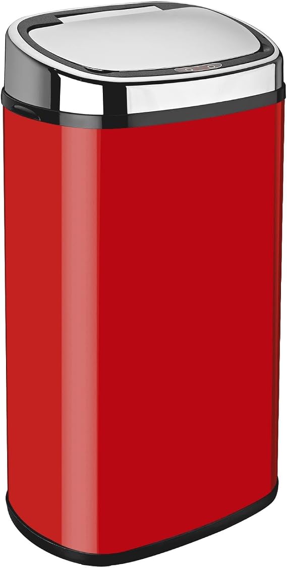 Dihl 58L Red Auto Sensor Kitchen Waste Dust Bin