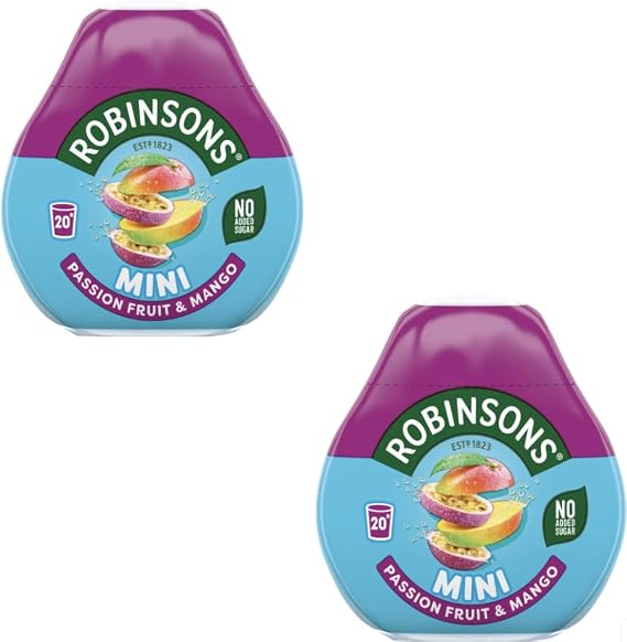 Robinsons Mini Passion Fruit & Mango 2-Pack 66ml Concentrated Squash