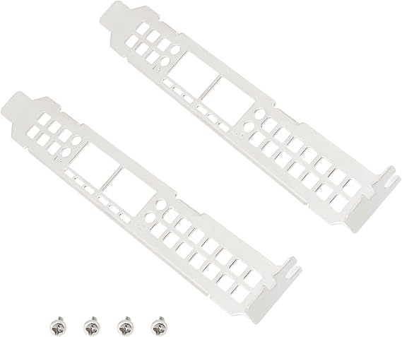 SG Store 2pcs Full Height Brackets GPU Slot Cover Graphics Card Brackets with 4pcs Screws Compatible with Dell MELLANOX CONNECTX-4 LX 25GbE CX4121C 20NJD Silver