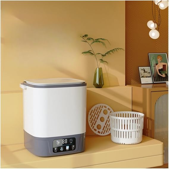 Fully Automatic Mini Washing Machine, Small, Portable Washing Machine, 3.2 gal 10 L, Dehydrating Function, Sterilization, Blu-Ray Sterilization, High Performance, Small, Space-Saving, Simple, Baby