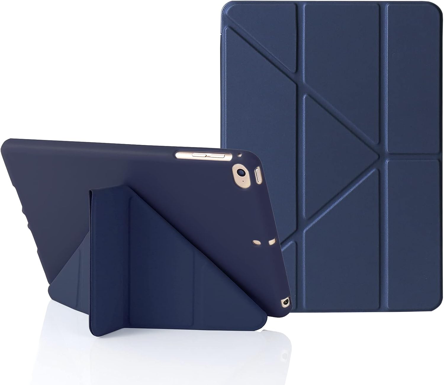 MuyDoux Origami Case for iPad mini 5 4 3 2, iPad Mini Case 7.9 Inch, 5-in-1 Multiple Viewing Angles, Smooth Front Cover & Shockproof Soft Flexible Back, Auto Sleep/Wake, Beige