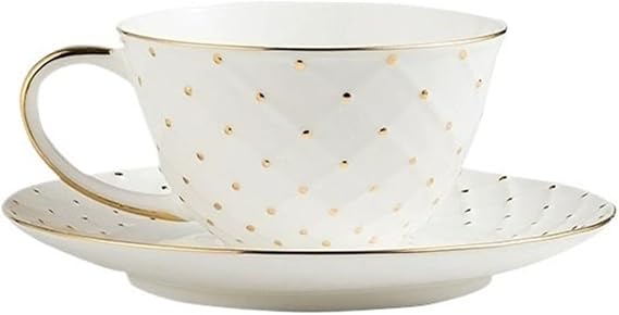 Tea Mugs American-Style Coffee Cups and Saucers Luxury Creative Bone China Flower Tea Cup 180ml Court Style Simple Retro Afternoon Coffee Bar Decor