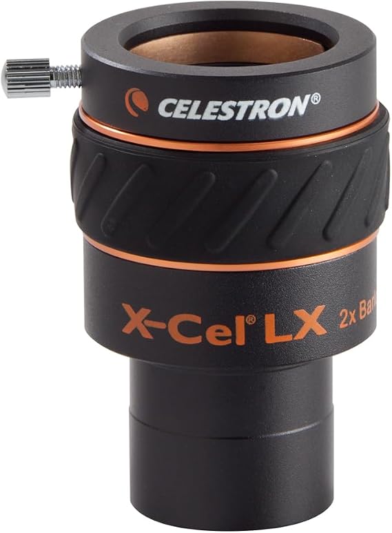 Celestron 93529 1,25 inç X-Cel LX 2x Barlow Lens, Siyah