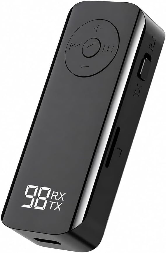 Microcase Bluetooth 5.3 Alıcı Verici AUX Adaptör TX RX Kablosuz Araç Ses Sistemi ve Hoparlör Dönüştürücü AL5780