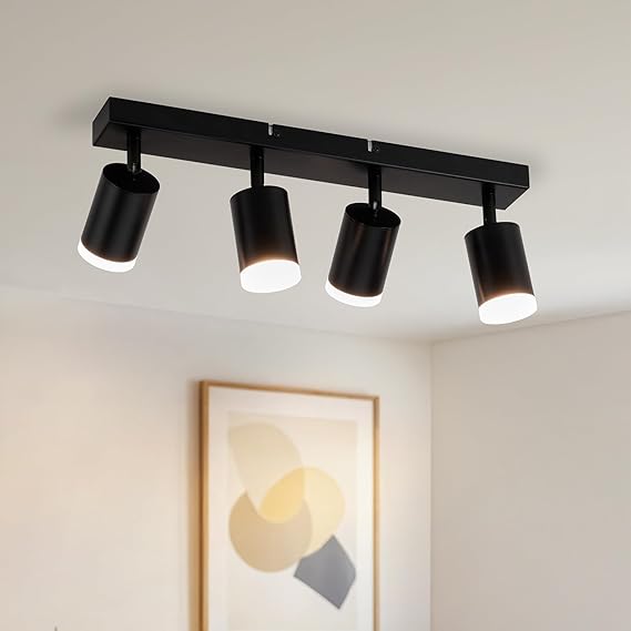 Gr4tec 4 Way Spot Lights Ceiling, Kitchen Lights Ceiling GU10, Without Bulb