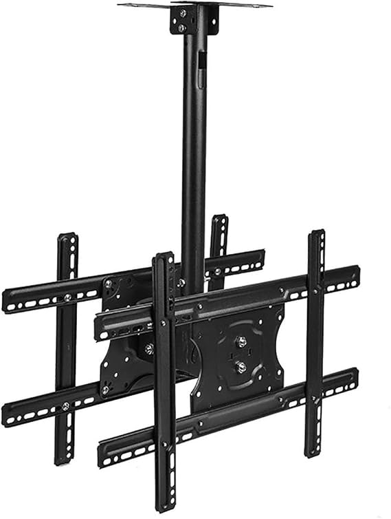 Table Top Dual Sided Ceiling TV Mount - Adjustable Ceiling TV Mount Bracket, Telescoping Outdoor Ceiling TV Mount for 32-65 Inch Flat Screen
