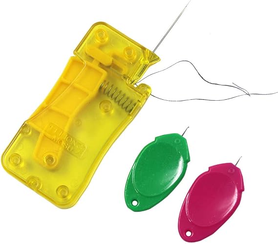 Automatic Needle Threader Pack of 2 Plastic Needle Threader Needle Eye Threader for Sewing Work Threading Tool for Sewing and Quick Threading Sewing Machine