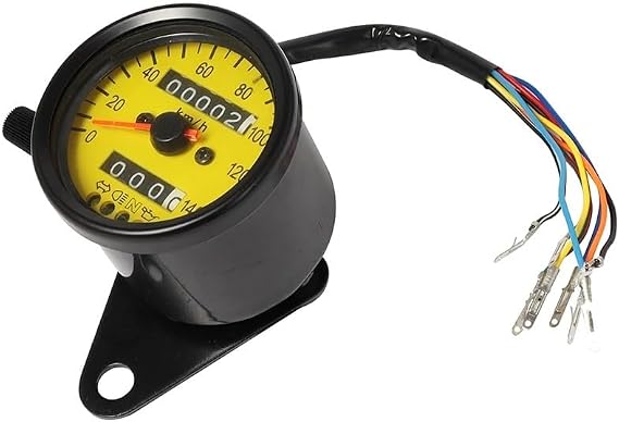 Gauge Speedometer Universal Retro Motorcycle Backlight Dual Odometer 0-140KM/H Tachometer Gauge Vintage Tachometer For