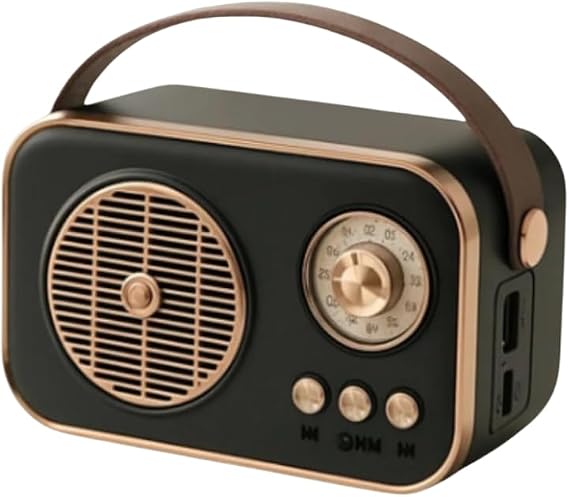 Retro Bluetooth Radyo – Nostaljik Tasarım, TF Kart ve USB Destekli