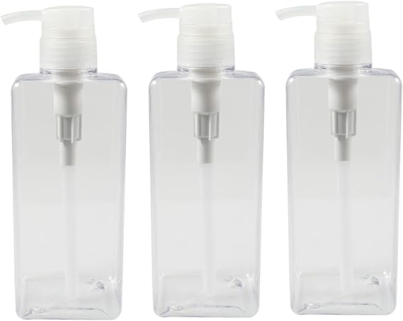 Cabilock 3pcs Large Capacity Foaming Soap Dispenser Pump-bottle for Shampoo Shower Gel Liquid Push down Empty Pump Bottle for Hand Wash Refill in Bathroom