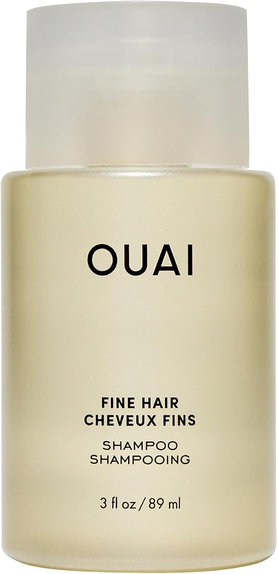 OUAI Fine Travel Size Shampoo - Volumizing Shampoo for Fine Hair with Keratin, Biotin & Chia Oil - Cleans Without Clumping - Parabens, Phthalates & Sulfates Free (90ml)