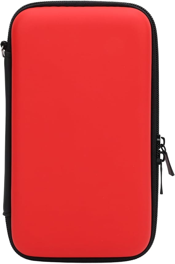 Hard Carrying Case for New 2DS XL/2DS LL/New 3DS/3DS Console, Protective Travel Case Pouch with 8 Game Slots, Water Resistant PU Shell, Shockproof EVA Case for Console Ac