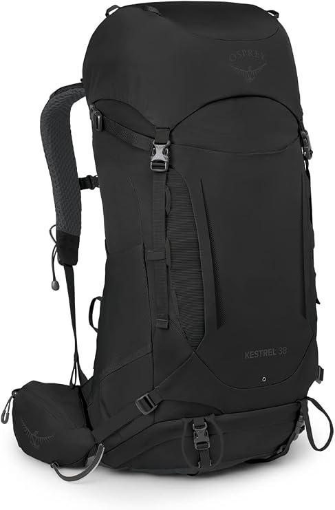 Osprey Kestrel Men's Backpacking Pack, 38L Small/Medium, Black