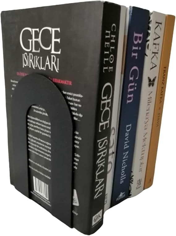 Risingmaber Dekoratif Klasik Metal Kitap Tutucu (Kitap Ayracı Hediyeli) MK4S