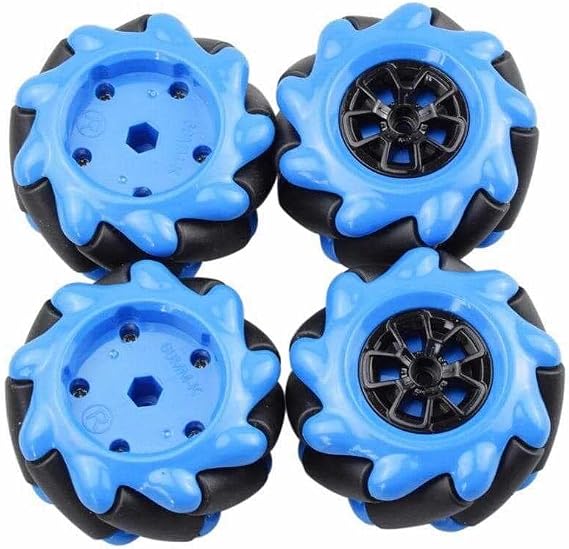 robotistan Mecanum Tekerlek Seti 60mm-K - Mavi (4 Adet)