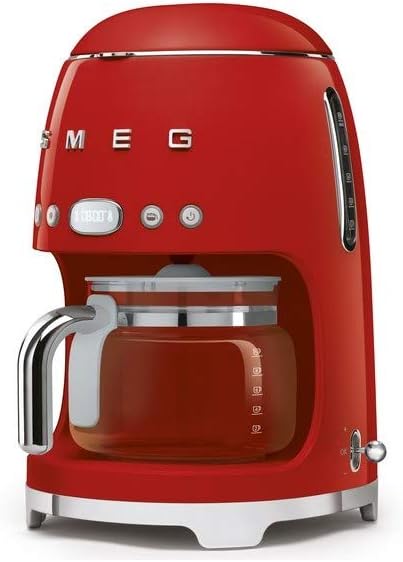 Smeg Espresso Machine, 1.4L, 10cups, Red (DCF01RDEU) - Coffee Maker