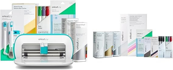 Cricut Joy | Compact Smart Cutting Machine Starter Bundle | 2023 Edition, White & Joy Materials Starter Bundle
