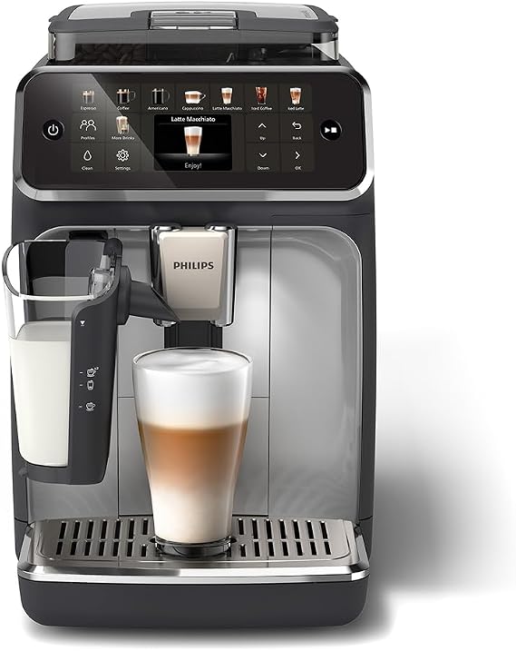 PHILIPS 5400 Series Bean to Cup Coffee Machine, LatteGo, 12 Drinks OneTouch