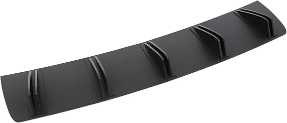 Rear Valance Diffuser Spoiler Splitter For Vw For Jetta MK5 MK6 MK7 Rear Lip Bumper Diffuser Shark Fin 5 Wing Spoiler Gloss 81.5cm Universal Car Accessories(Matte Black)