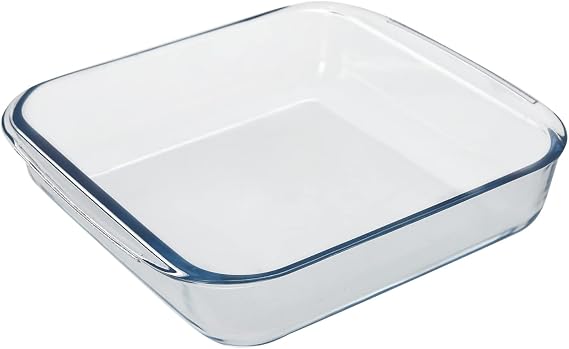 Square Borosilicate Glass Oven Dish 1.1L. 20.5x20.5 cm. Ideal Meclas, Salads, Desserts, Cooking, Resposteria. BPA Free [Energy Class A]