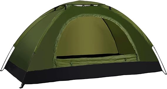 Ultralight Camping Tent For 1-2 Person, Waterproof Backpacking Tent With Double Doors, Carry Bag, Pegs & Rain Fly For Hiking Outdoor Adventures