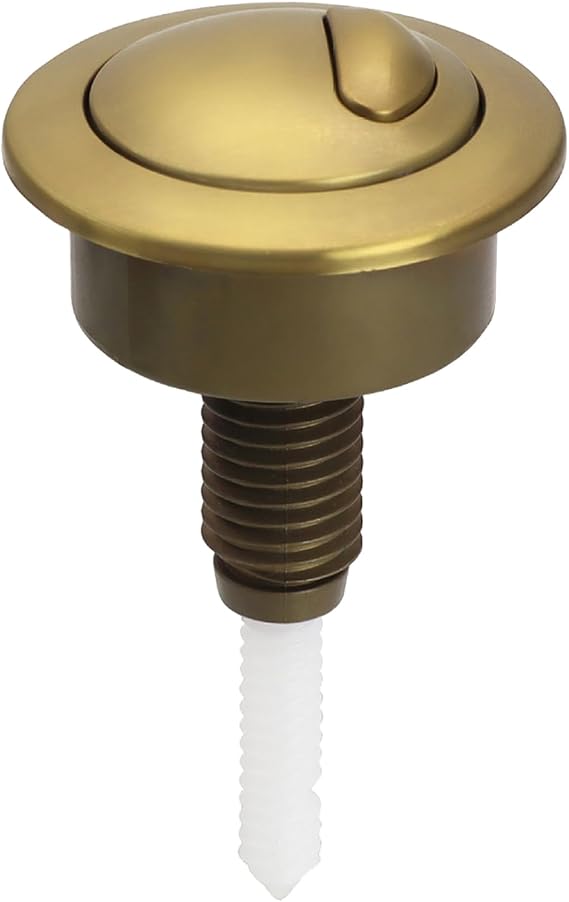 Dual Flush Toilet Push Button, Adjustable Toilet Flusher Button, Toilet Flush Button Compatible with Optima 49, 39-42mm (Gold)