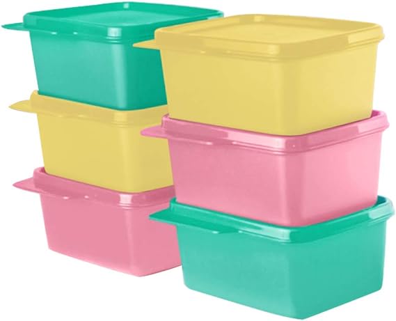 Tupperware Keep Tab 500ml Square Refrigerator Container Set of 6