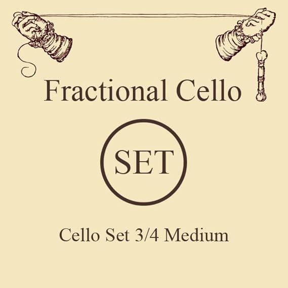 LARSEN STRINGS Cello Strings Original Fractional - small sizes set 3/4 Medium