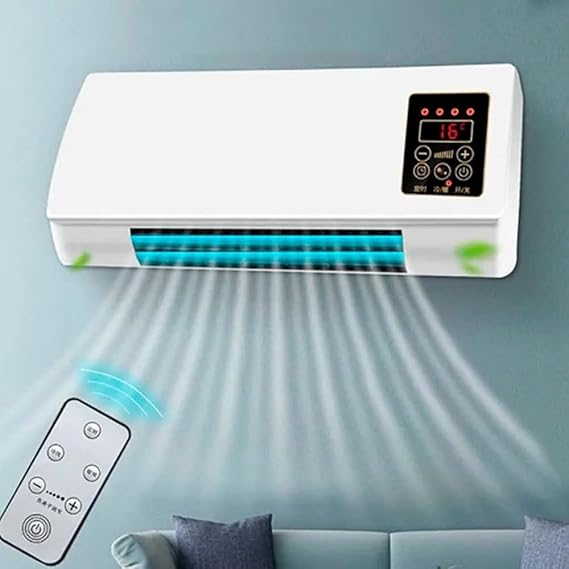Split Max Aire Acondicionado Portatil,2 In 1 Portable Air Conditioning,2024 New Wall Mounted Air Conditioner,With Remote, For Home/Office/Bedroom (White)