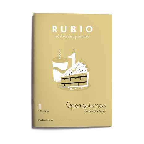 Cuaderno Operaciones 1 | RUBIO | Sumas sin llevar. +6 años | 9788485109500