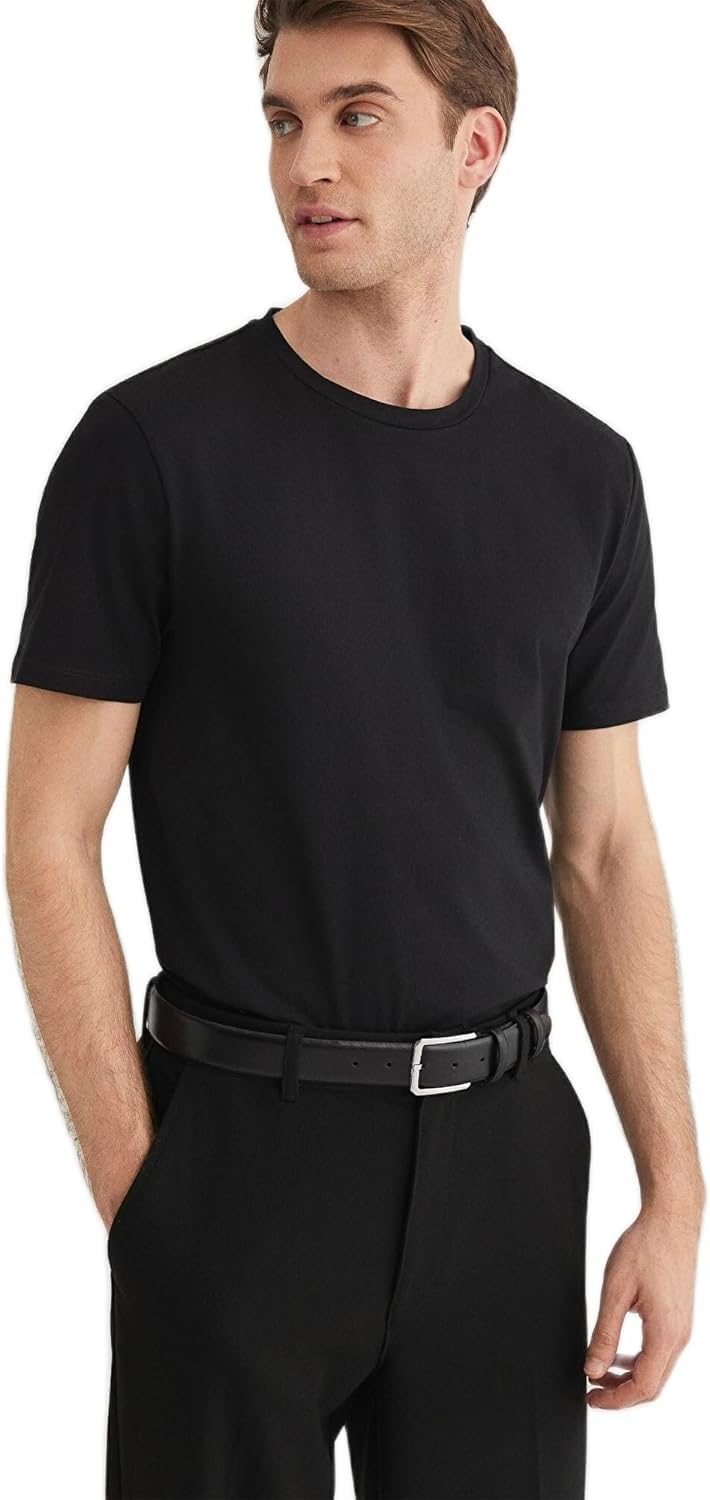 Black Basic T-Shirt FittedBody Seated Cut 061747-900