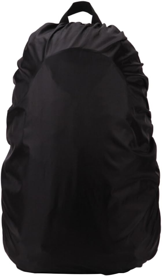 Waterproof Rainproof Backpack Rucksack Rain Dust Cover Bag for Camping Hiking Black 35L