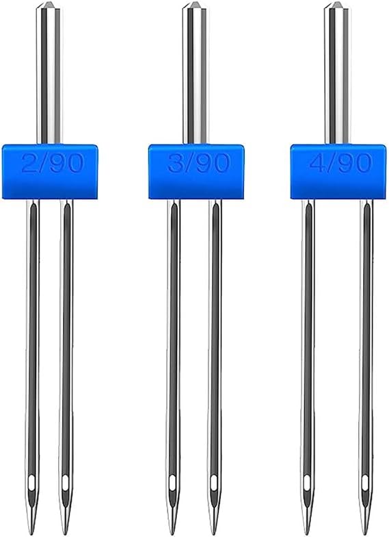 3サイズ ツインニードル ミシン用 ストレッチマシン ダブルツインニードルピン 家庭用ミシン用 3サイズミックス 2.0/90 3.0/90 4.0/90