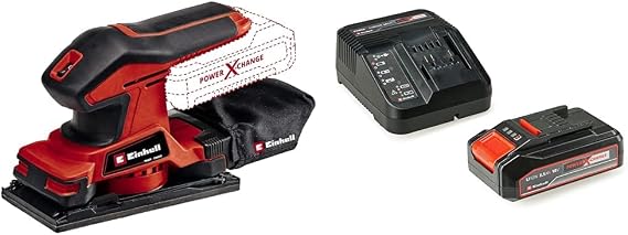 Einhell TC-OS 18/187 Li - Solo, Akülü Zımpara ve Einhell 18V 2,5 Ah PXC Starter Kit (Başlangıç Seti)