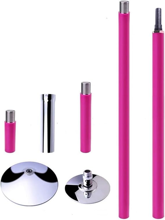 Professional Spinning/Static Dance Pole, Height Adjustable Removable Thickened Silicone Dancing Pole Kit, 45mm Portable Dance Pole, for Home Fitness, Exercise, Bar, Gym, Party