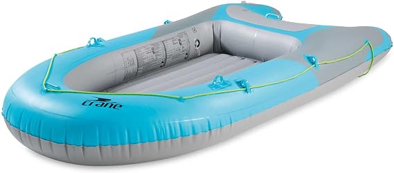 Kompernass Crane Inflatable Sports Boat Dinghy 2 Person with Paddles and Wet Bag Salt Water Resistant Durable Hard Wearing