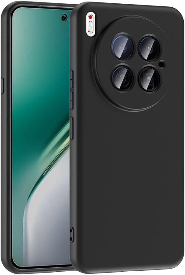 Tecno Camon 40 Premier 5G Kılıf Silikon Lansman İç Kısım Kadife Mat Renkli Kap Siyah