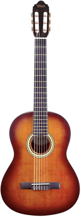 Valencia VC204CSB Klasik Gitar 4/4, Mat Sunburst, Sitka Spruce Kapak, Kılıf ve Pena Dahil