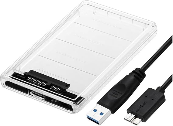 USB 3.0 Harici SSD Harddisk Şeffaf Taşınabilir HDD Kutusu Sata