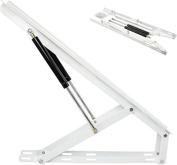 Hydraulic Bed Lifter 2X Bed Lift Mechanism and Gas Spring Strut Heavy Duty Bed Box Spring Hinges Hydraulic Rod Pneumatic Bed Lifting Mechanism Folding Lift Up Spring Hinges for Easy Bed Adjustment