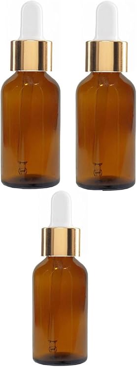 Wellline 50 Cc Cam Damlalıklı Amber Şişe [50 Cc=50Ml X 3 Adet] / Ecza Şişesi/Dropper Şişe 86974317124679
