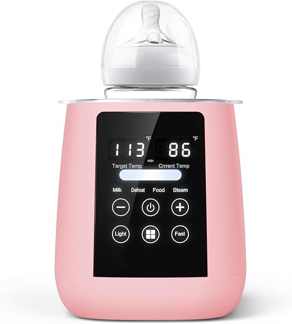 Portable Baby Bottle Warmer for Breastmilk or Formula, 48H Thermostat Milk Heater with LED Display and Accurate Temperature Control