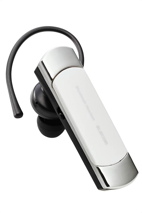 Elecom LBT-HS21MPWH Wireless Bluetooth Headset, Single Ear, Compact, Hands-Free, Earplug Type, Microphone Mute, Power Switch, Volume Button, Supports Multi-Point Standby 2 Communication Devices