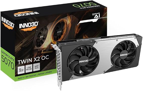 Inno3D GeForce RTX5070 Twin x2 OC 12GB 192Bit GDDR7 Ekran Kartı N50702-12D7X-195064N