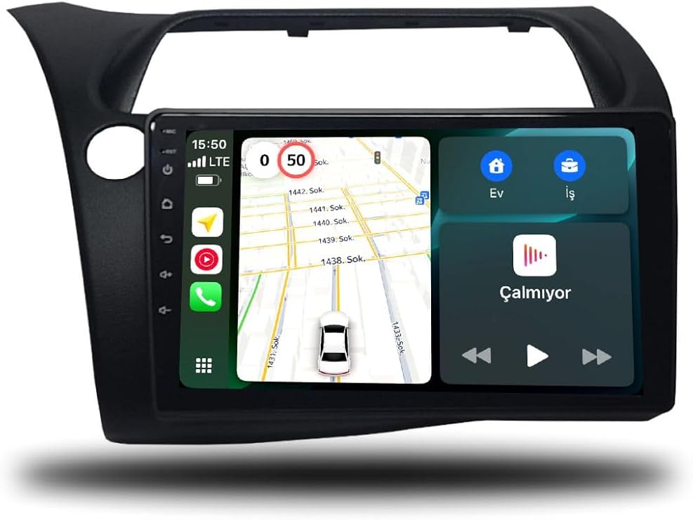 MarTechno Android Multimedya 6GB RAM 128GB Hafıza Honda Civic HB Euro 2007-2012 ile uyumlu