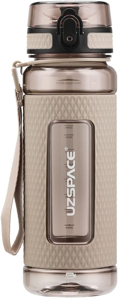 Water Bottle Fruit Infuser Sports Water Bottle 800ml, BPA Free Tritan, Leakproof (Oak Grey)