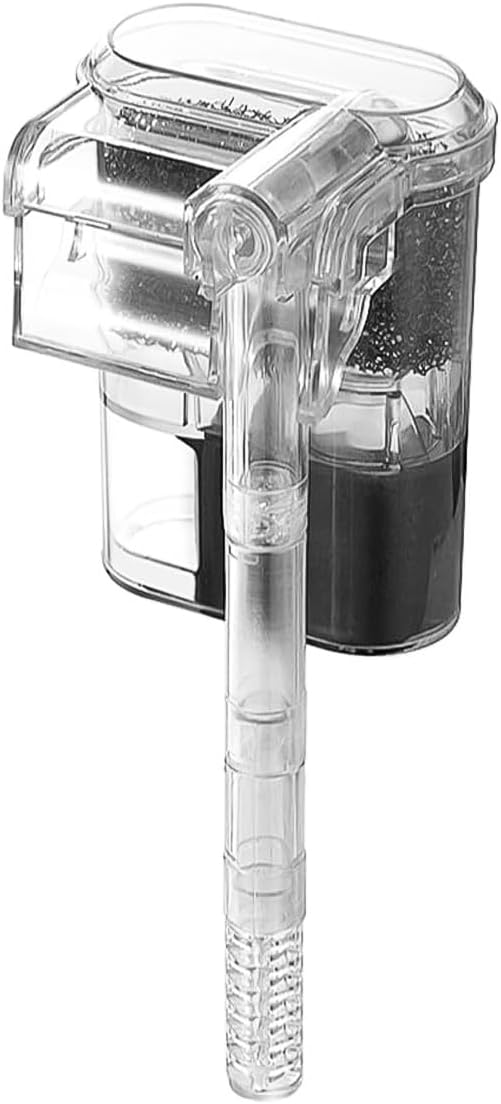 Slim Aquarium Filter, Small DC 5V 2.5W 250L/H USB Aquarium Outdoor Filter, Adjustable Flow, Quiet Acrylic Waterfall Hang On