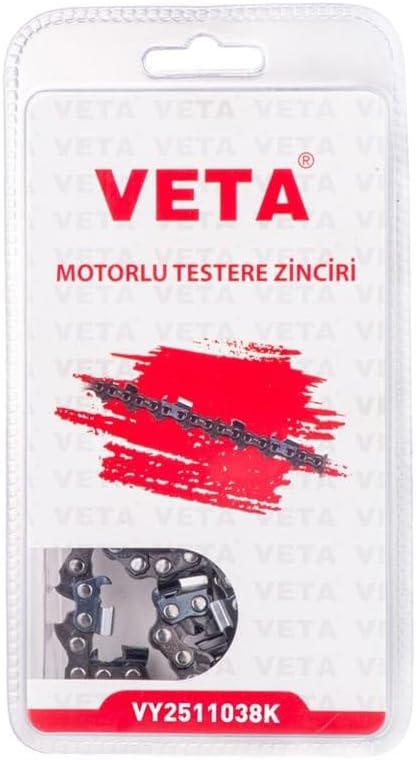 Veta VY2511038K Motorlu Testere Zinciri 1/4'' .043'' - 1,1mm Ayak Yuvarlak 19 Diş