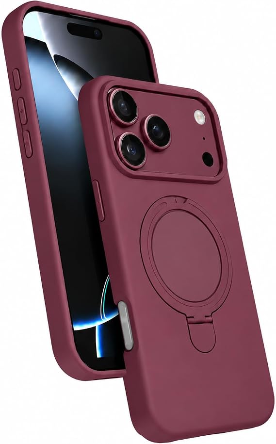 Coverzone iPhone 18 Pro Max ile Uyumlu Z-Samara MagSafe Kılıf Burgonya